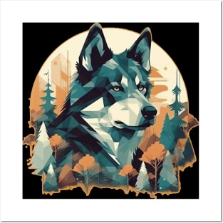 Abstract wolf Posters and Art